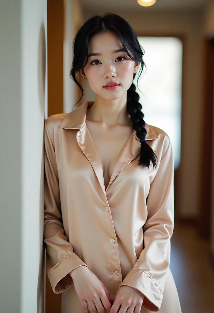 一家人准备围桌吃晚饭